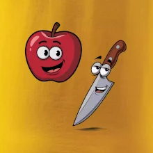 Parové tričko - Jablko a nôž