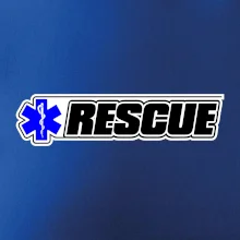 Záchranár rescue kríž modrý