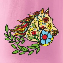 Kôň farebný s listami