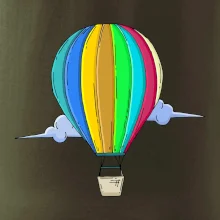 Teplovzdušný balón v oblakoch