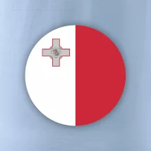 Vlajka Malta guľatá na prsník