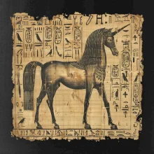 Egyptské hieroglyfy jednorožec