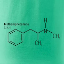 Molekulárna štruktúra Metamfetamín