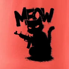 Meow mačka so zbraňou