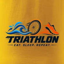 Triatlon plavání kolo a běh eat sleep repeat
