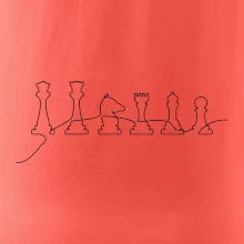 Šachové figúrky v rade - obrys