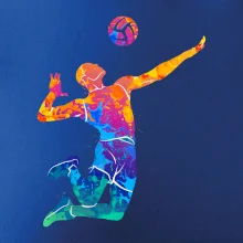 Volejbalista splash s loptou