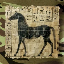 Egyptské hieroglyfy kôň