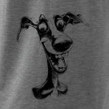 Čiernobiela karikatúra chrt