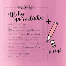 Tričko na rozlúčku s úlohami pre nevestu - lineárne