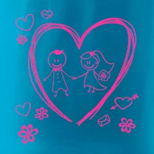 Svadba - kreslené srdce