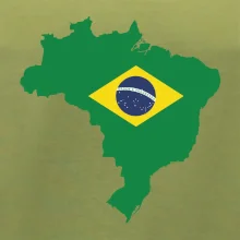 Brazília vlajka v mape