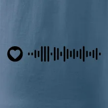 Zamilovaný Spotify kód na prsníku