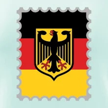 Nemecká známka - vlajka