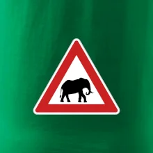 Dopravná značka - Pozor slon Dopravná značka - Pozor slon