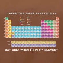 I wear this shirt periodically but only when I'm in my element I wear this shirt periodically but only when I'm in my element