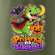 Príšerka na sladkosti - dinosaurus s tekvicou