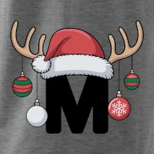 Vianočné rodinné tričká - písmeno a čiapka