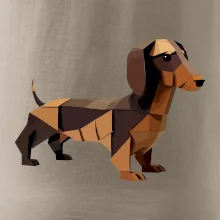 Jazvečík - zlepený z papiera