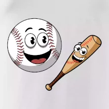 Parové tričko - baseballová raketa a loptička