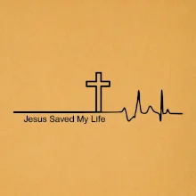 Jesus Saved My Life kríž ekg Jesus Saved My Life kríž ekg
