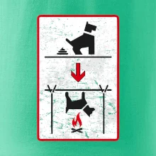 Tričko pre odporcov sraní na chodníku