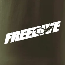 Freedive - nápis s potápačom