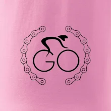 Logo cyklistu a reťaz