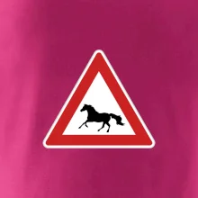 Dopravná značka - Pozor kôň bežiaci