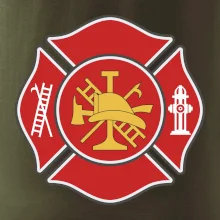 Fire department logo červené