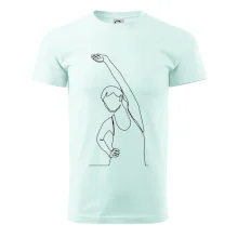 Preťahujúca sa žena jedným ťahom