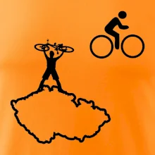 Mapa ČR + kolo na prsu Mapa ČR + kolo na prsu