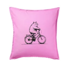 Tučná mačka na bicykli