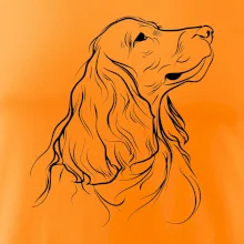 Anglický kokeršpaniel čierna kresba