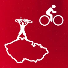 Mapa ČR + kolo na prsu