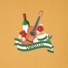 Andalucia gitara a stuha