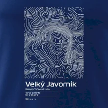Velký Javorník (Beskydy) - vrstevnice v obdĺžniku