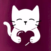 Mačka drží srdce Mačka drží srdce