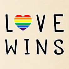 Love wins nápis