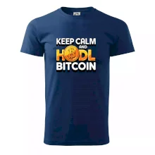 3D nápis Keep Calm and HODL Bitcoin