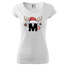 Vianočné rodinné tričká - písmeno a čiapka