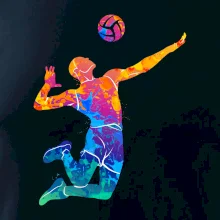 Volejbalista splash s loptou