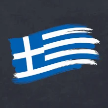 Grécko vlajka - štetkou