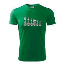 Šachové figúrky v rade - kreslené