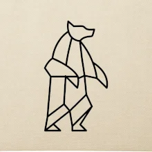 Geometria ľadový medveď stojaci