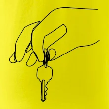 Kľúče a ruka jedným ťahom