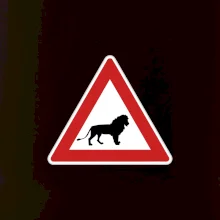 Dopravná značka - Pozor lev