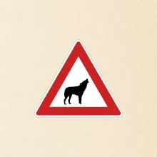 Dopravná značka - Pozor vlk