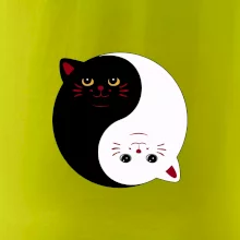 Mačky jin jang farebné