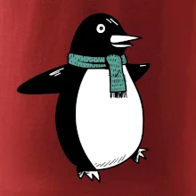 Tučniak so zeleným šálom